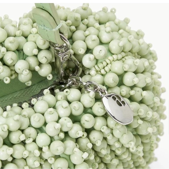 NEW WITH TAGS STAUD BEADED BEAN BAG - MATCHA - Picture 4 of 10